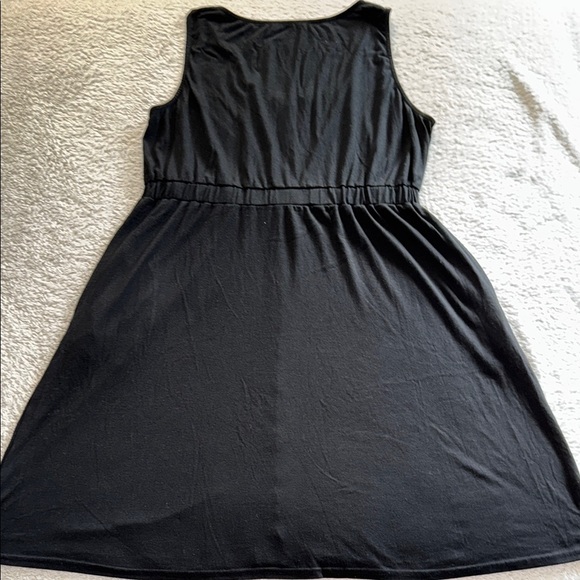 🖤 Women’s Black Tank Dress w/ Pockets & Button Detail – Size XL - Picture 7 of 8